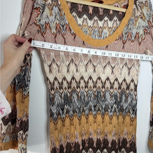 Vintage Missoni Knit Chevron Dress with Scarf and Lining - size IT 42 / US 6 - Picture 10 of 17